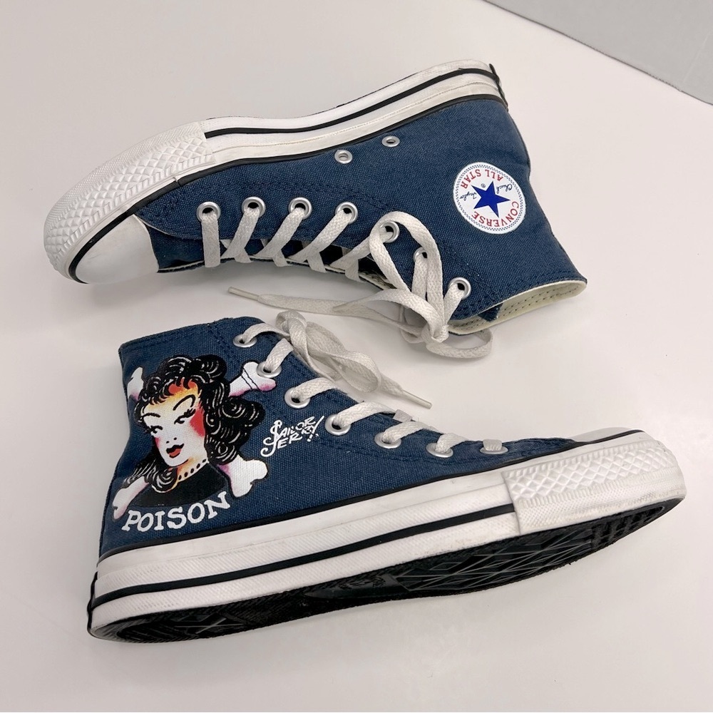 Converse All Star Sailor Jerry Poison Girl High-Top Sneakers